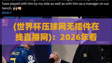 (世界杯压球网无插件在线直播网)：2026年看球新姿势，零卡顿真香体验