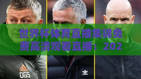 世界杯体育直播集锦免费高清观看直播：2026年球迷必备指南
