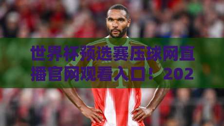 世界杯预选赛压球网直播官网观看入口！2026最新观赛指南来了