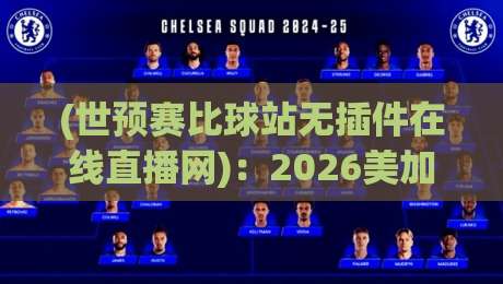 (世预赛比球站无插件在线直播网):2026美加墨世预赛,告别卡顿的观赛指南