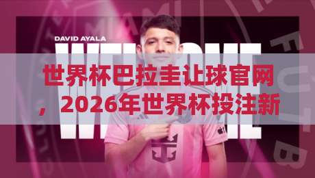 世界杯巴拉圭让球官网，2026年世界杯投注新趋势与实战解析